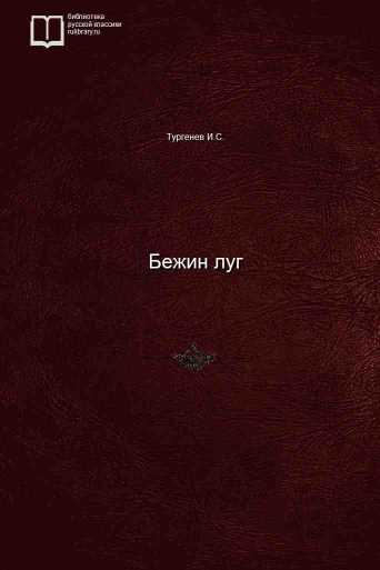 Бежин луг - обложка книги