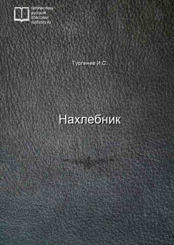 Нахлебник - обложка книги