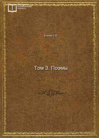 Том 3. Поэмы - обложка книги