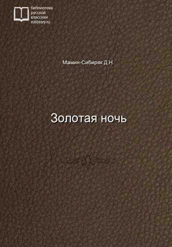 Золотая ночь - обложка книги